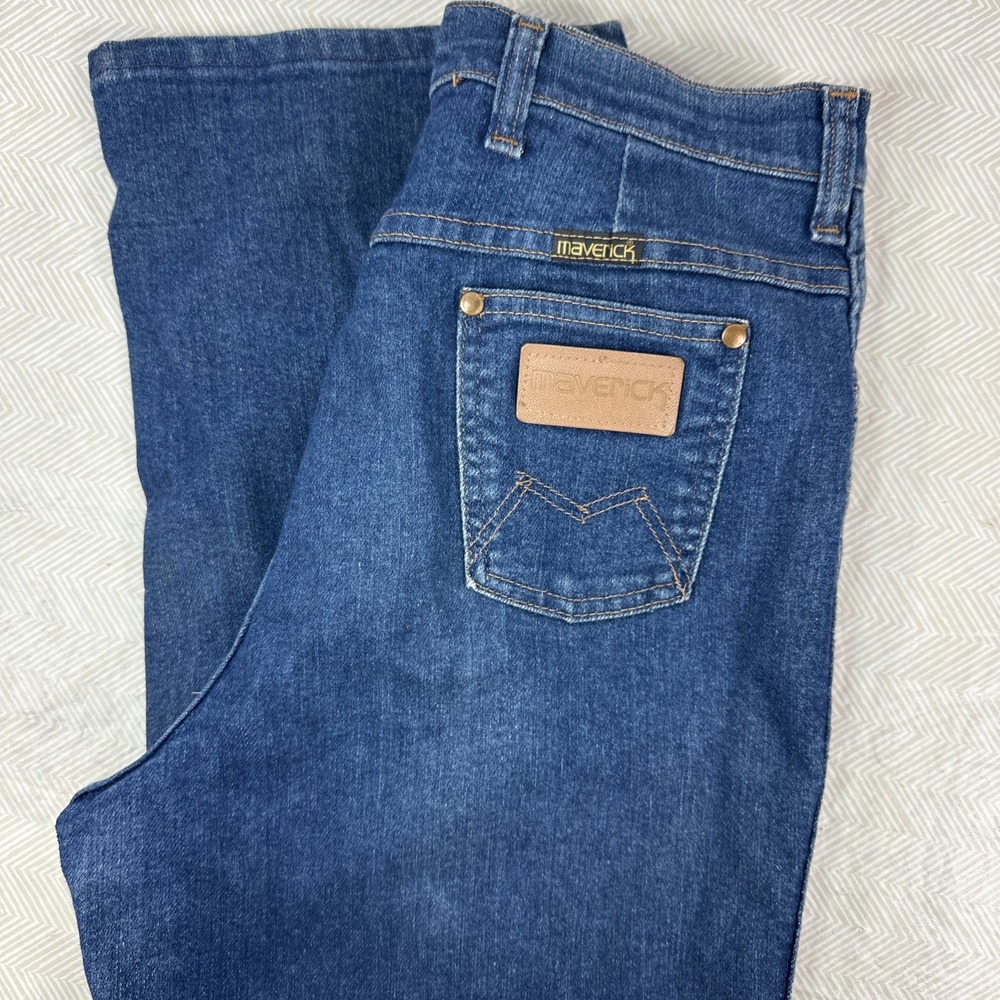 Maverick Jeans‎ Misses 16 Vintage Rare 70s Straight High Waist 28x34 Made USA